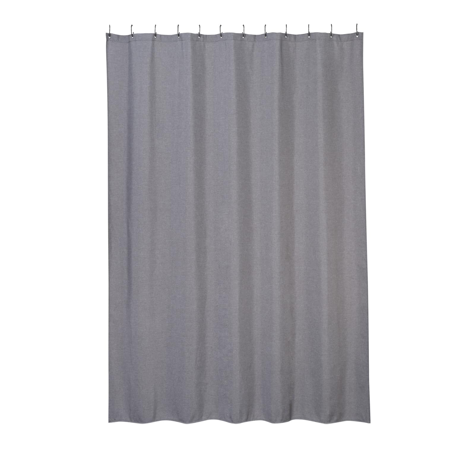 Garvee Luxury Robust Flax Linen-Like Shower Curtain, Dark Gray, 48x78 Inch