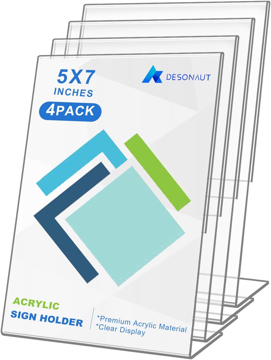 Acrylic Sign Holder 4 X 6 Inch, 13 Pack Clear Plastic Vertical Double-695965
