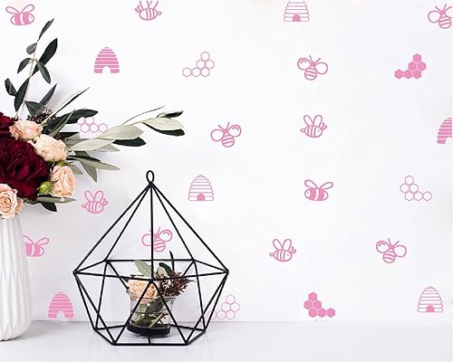 Miniatura 7 de Pegatinas geométricas para decoración de pared, diseño de panal de abeja, para habitación de niños, removible, bricolaje, hexagonal, decoración de