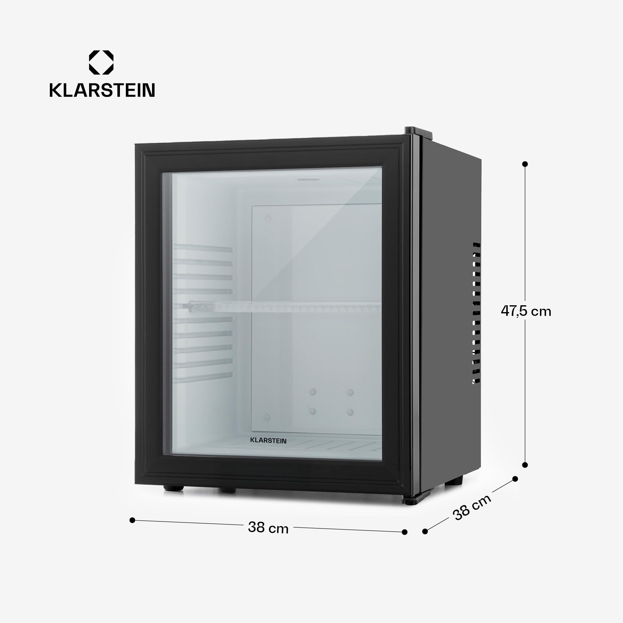 Klarstein Mini Kühlschrank mit Glastüre 23L 5-15°C, leise, verstellbare Ablagen