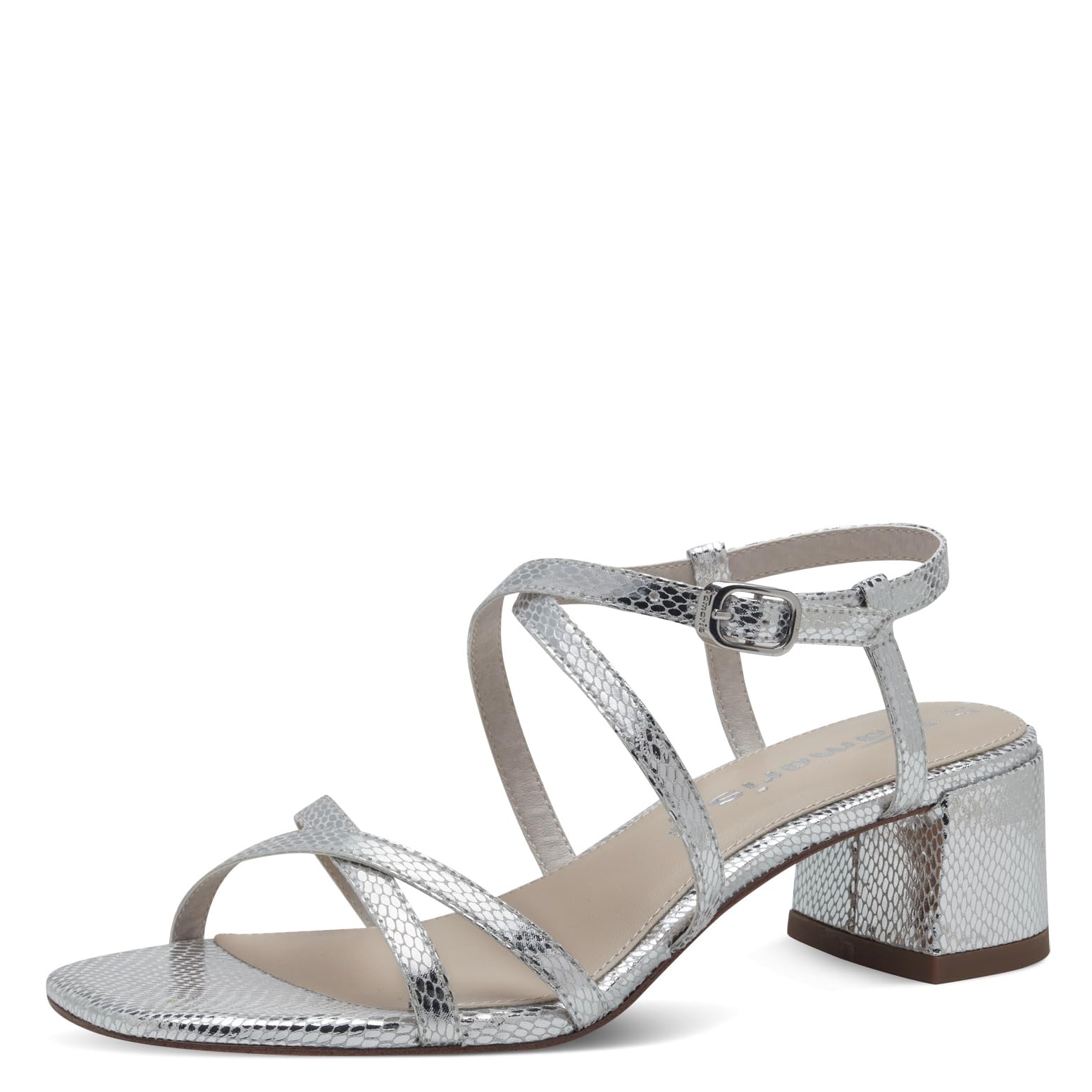 Tamaris Sandalette 1-28204-42 weit | Die TAMARIS Damen Sandalette hat einen 5 cm hohen Blockabsatz und bietet dank ANTIshokk- und TOUCH-IT-Technologie.