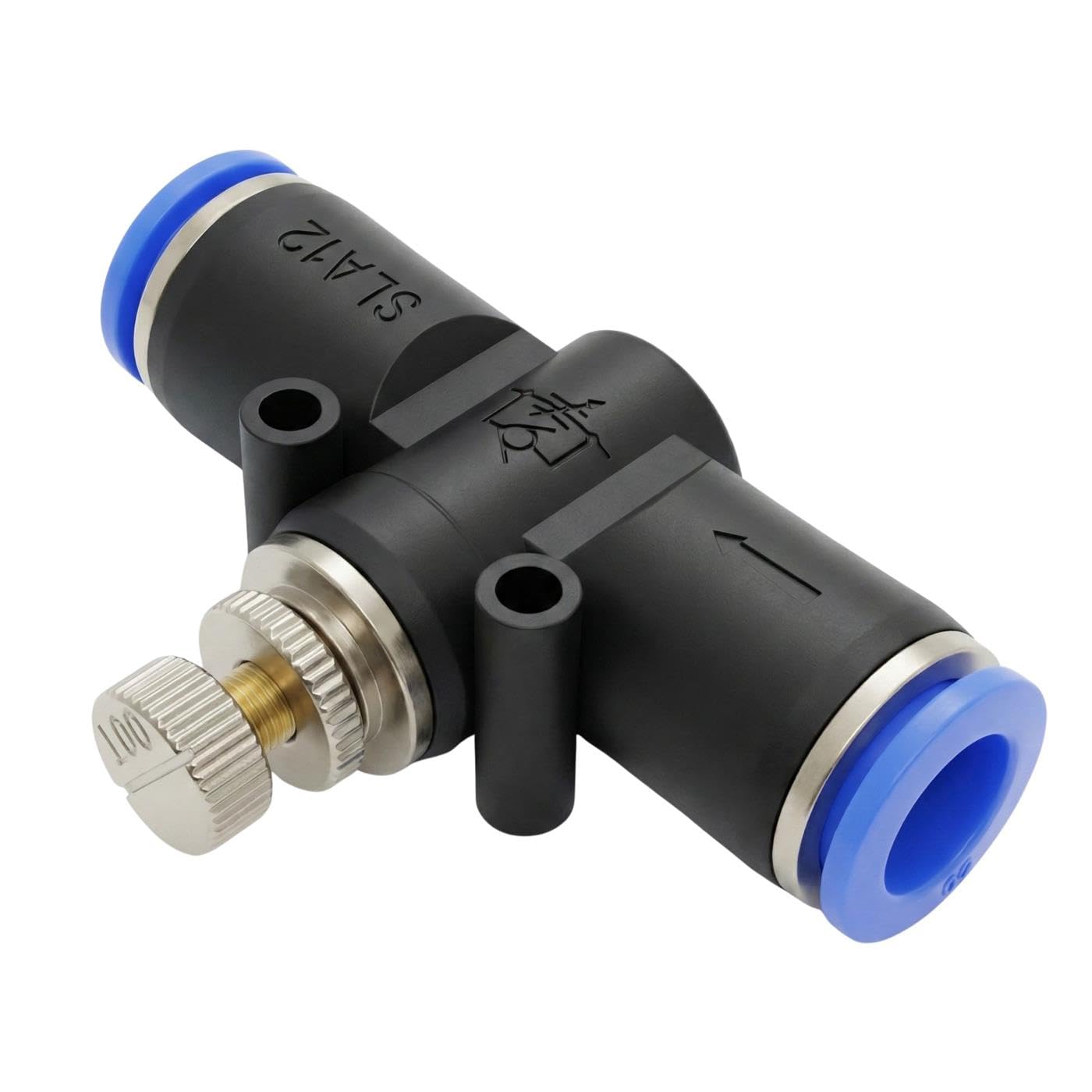 Lumonic 20x I Válvula de retención del acelerador de manguera de PU con conector de enchufe I 12mm I Válvula de retención de mariposa neumática I Válvula de mariposa I Aire comprimido
