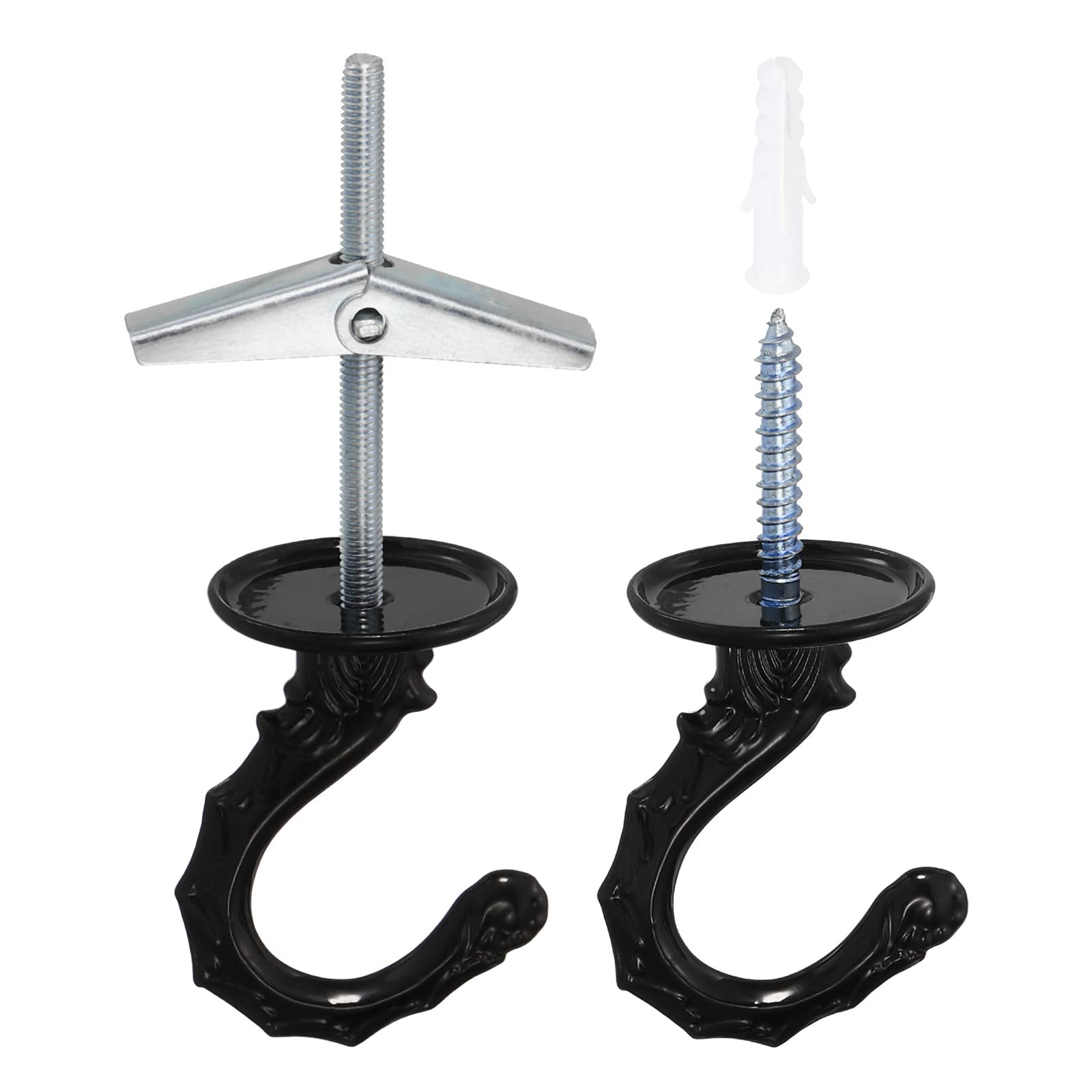 PATIKIL Ceiling Hooks 4-Pack – Zinc Alloy Hooks For Hanging Plants, Lights, Chimes (Holds 22 Lb)