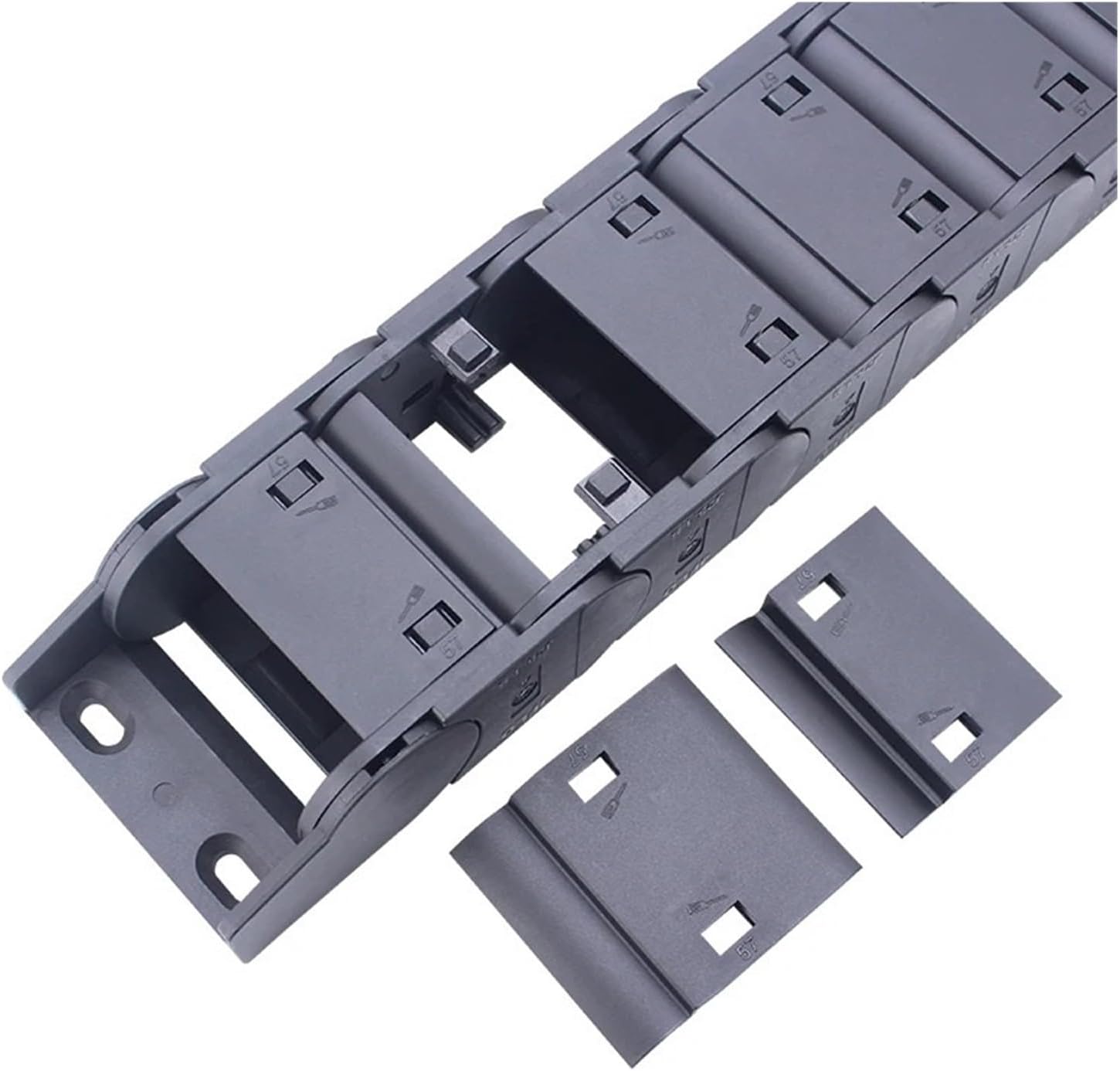 BIRAN 1-Meter Cable Drag Chain.Series of J25F.1.S-Enclosed Type Both Side Opening(75mm,25x60mm-FJT)