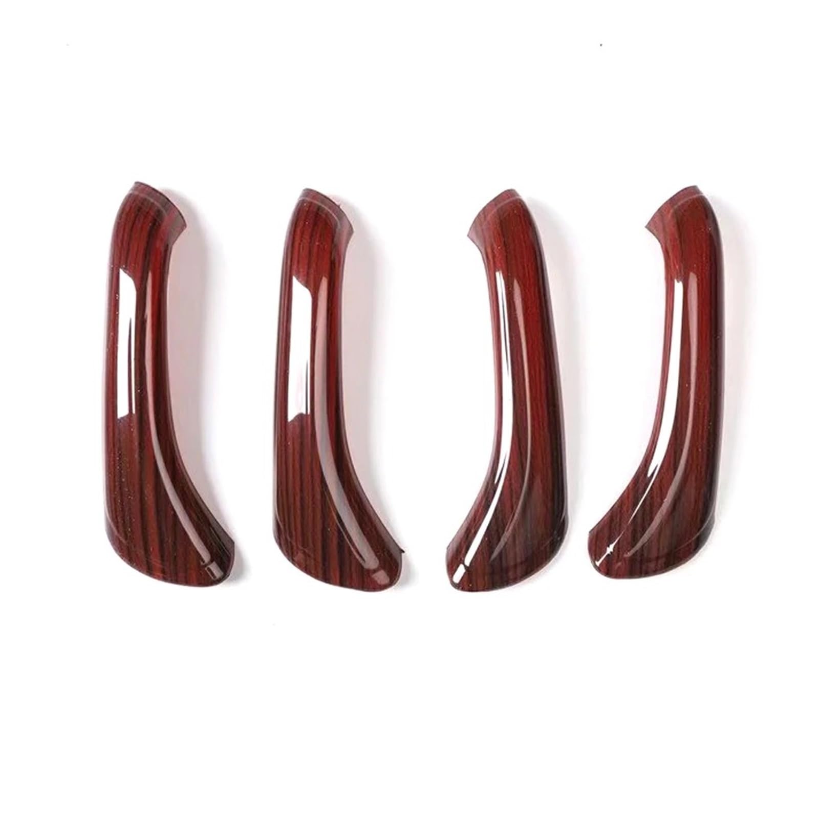 Himwqfuh Wood Interior Trim For Mondeo 2010 Carbon Fiber Abs Car Door Handle Decoration Strips Trim Styling Interior Auto Molding Accessories 4Pcs Auto Central Inner(Wood)