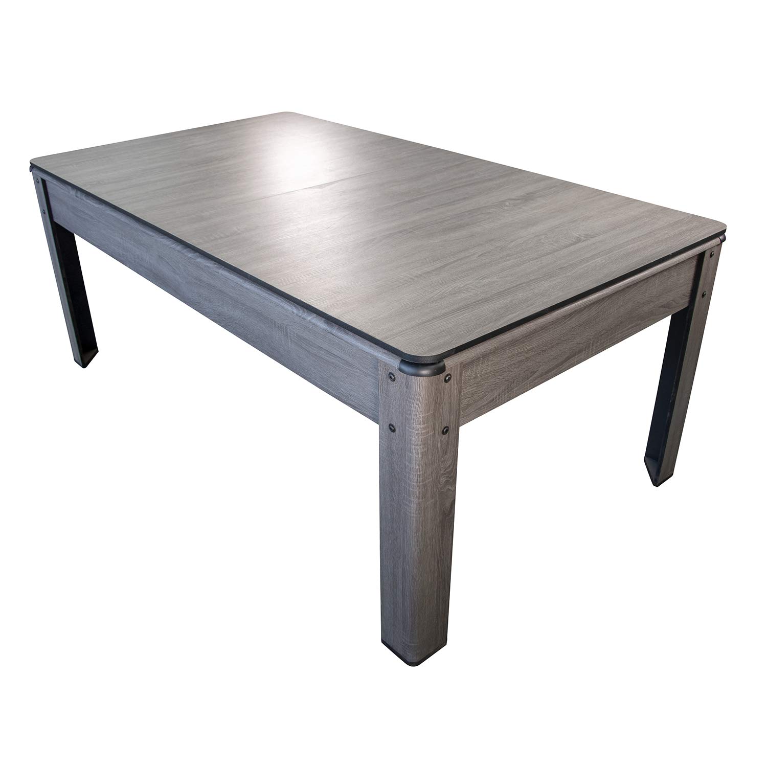 Billard Américain Harmony 6Ft - 206,5 x 116,5 x 80 cm avec Accessoires et Plateau dînatoire - Gris et Tapis Bleu