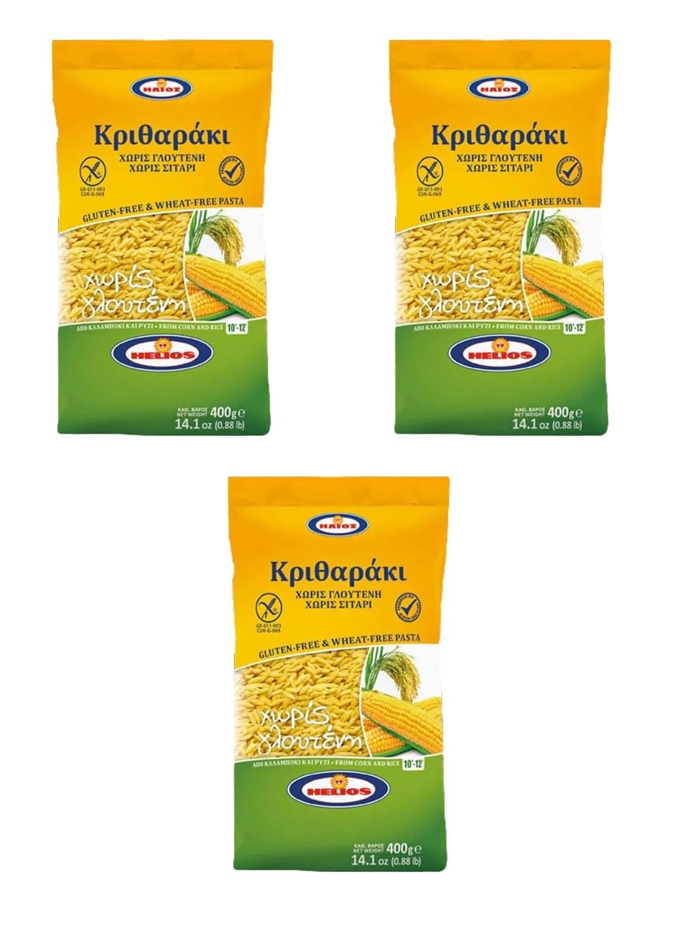 Helios Gluten Free Orzo 400g ( 4 Pack )