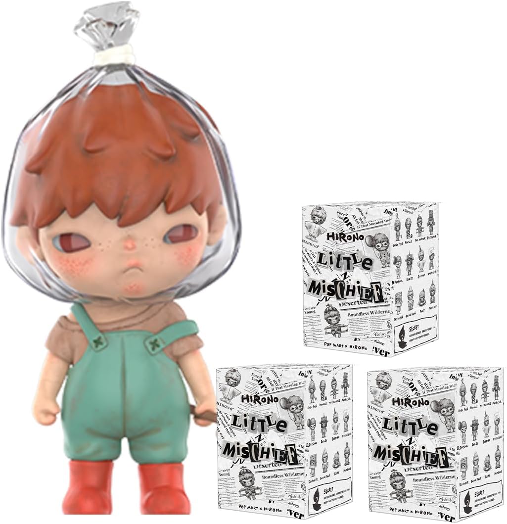 POP MART Hirono Little Mischief Series 3Boxes Exclusive Action Figure Box Toy Popular Collectible Art Toy Cute Figure Creative Gift, for Christmas Birthday Party Holiday