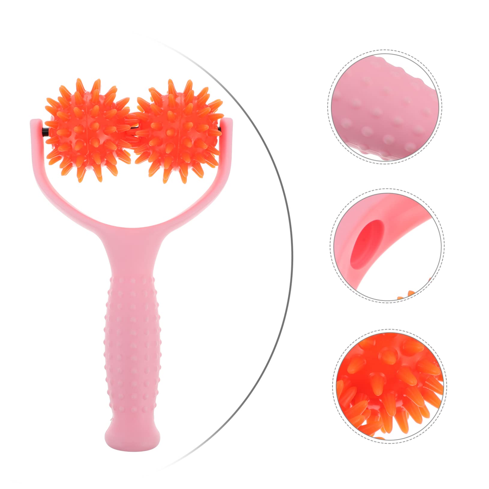 VALICLUD 2pezzi Massaggiatore Muscolare Portatile Per Spalle Roller Massaggiante Rosa Per Relax e Muscolare Strumento Drenante Fitness Per