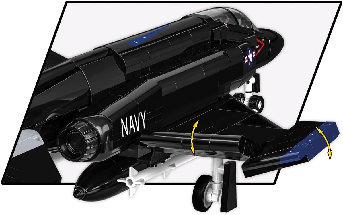 COBI Armed Forces F-4S Phantom II Aircraft Carrier Building Set, 608 Pieces