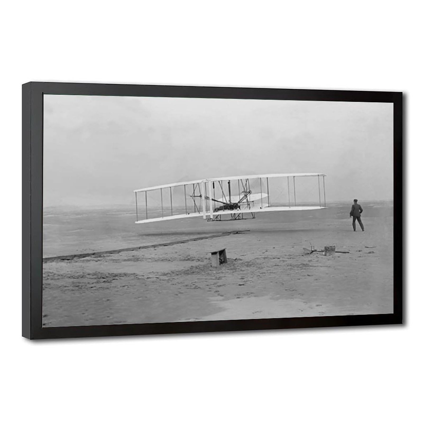 WCYB 1903 Wright Brothers Famous First Flight Poster Aviation Poster Aviation History Orville Wright Posters Prints Canvas Deco Paintings Wall Art Hangable