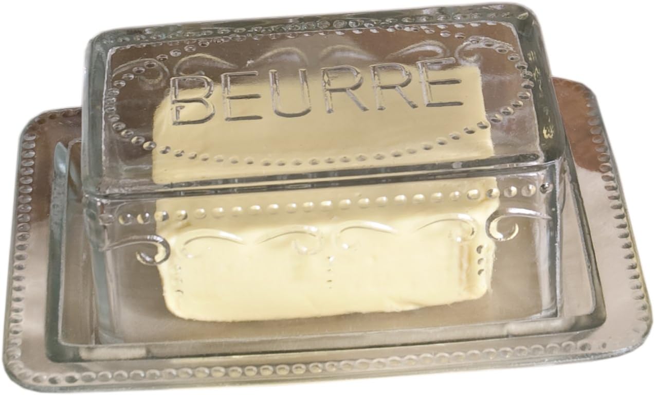 French Glass Butter Dish Amazon.co.uk Everything Else