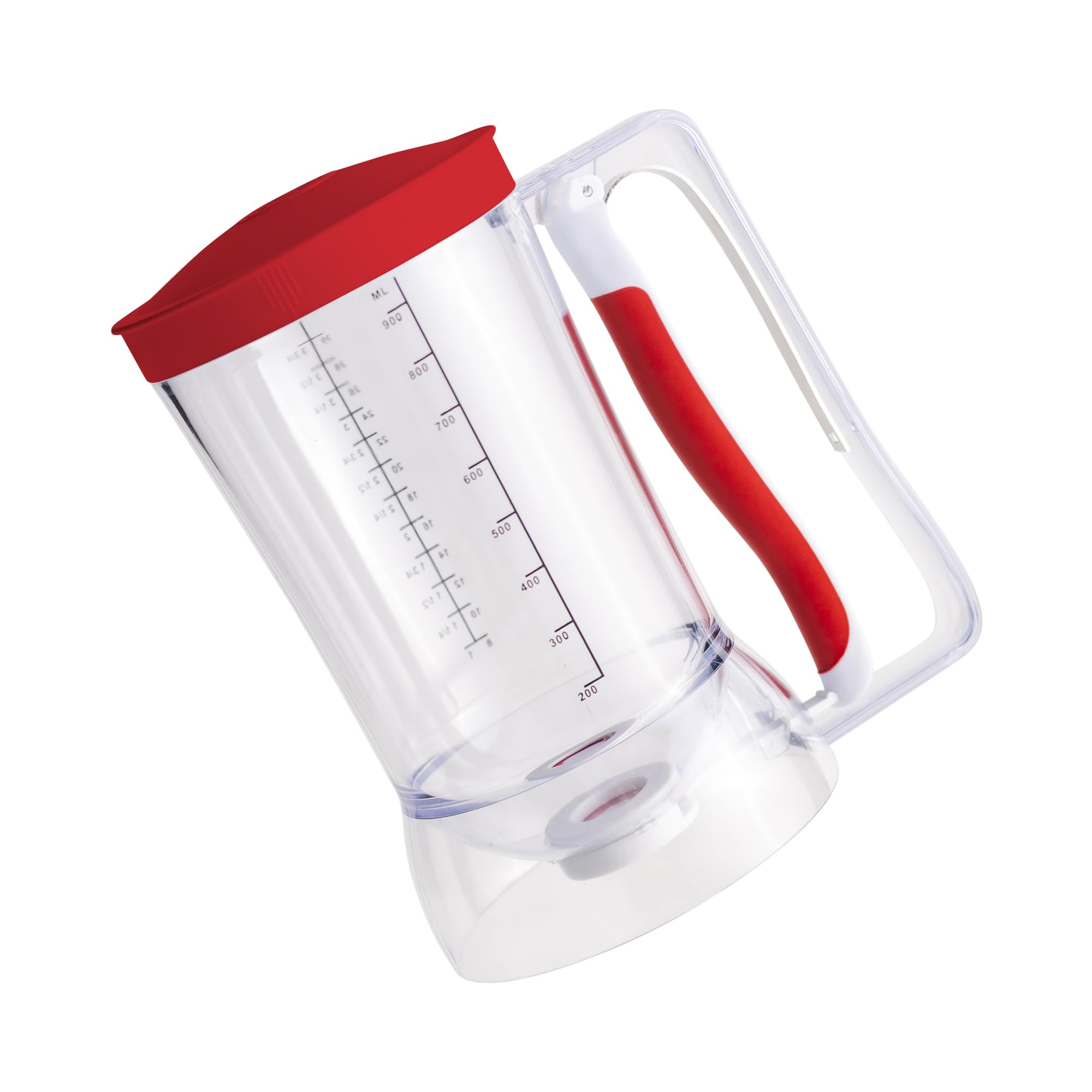Dispensador de masa para panqueques, apto para niños y sin ensuciar, dispensador de masa para cupcakes con mango para un control preciso de las porciones, también perfecto para