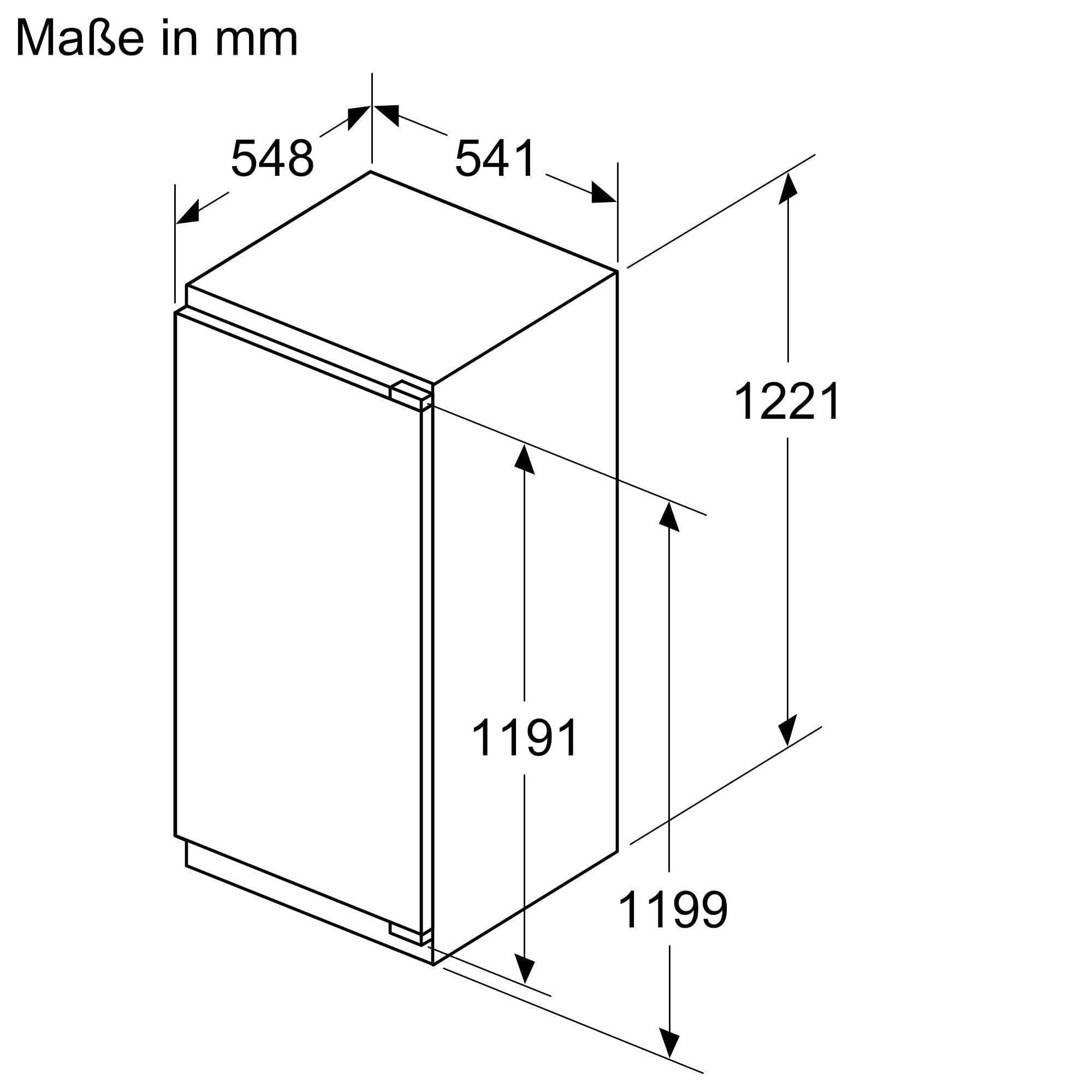 Bosch Serie 4 KIR41VFE0 Einbau-Kühlschrank 122.5 x 56 cm 204 L Flachscharnier FreshSense Multibox XXL Weiß