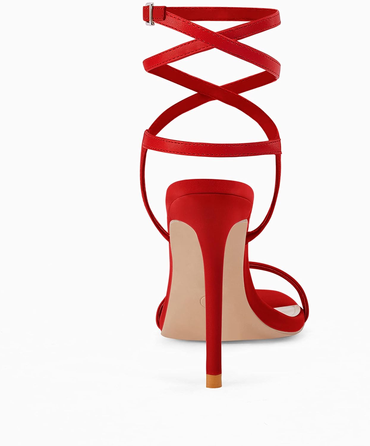 Coutgo Womens Strappy Lace up Heels Sandals Sexy High Heeled Ankle Strap Summer Dress Shoes - Image 4