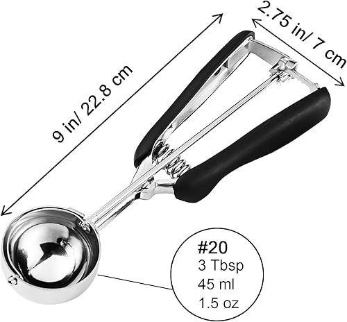Miniatura 9 de Cuchara de galletas de 2 cucharadas, cucharada de galletas #402 cucharadas para hornear, cuchara mediana para masa de galletas, cuchara de melón,