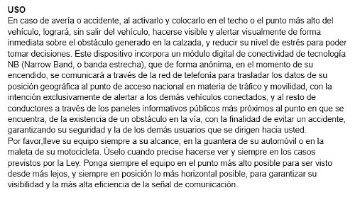 Miniatura 11 de Genérico Luz Emergencia V16 Homologada Dgt 3.0 Con Geolocalización, Baliza Conectada Dgt, Visibilidad 360 , Datos Incluidos Hasta 12 2038, Negro, 1 Unidad