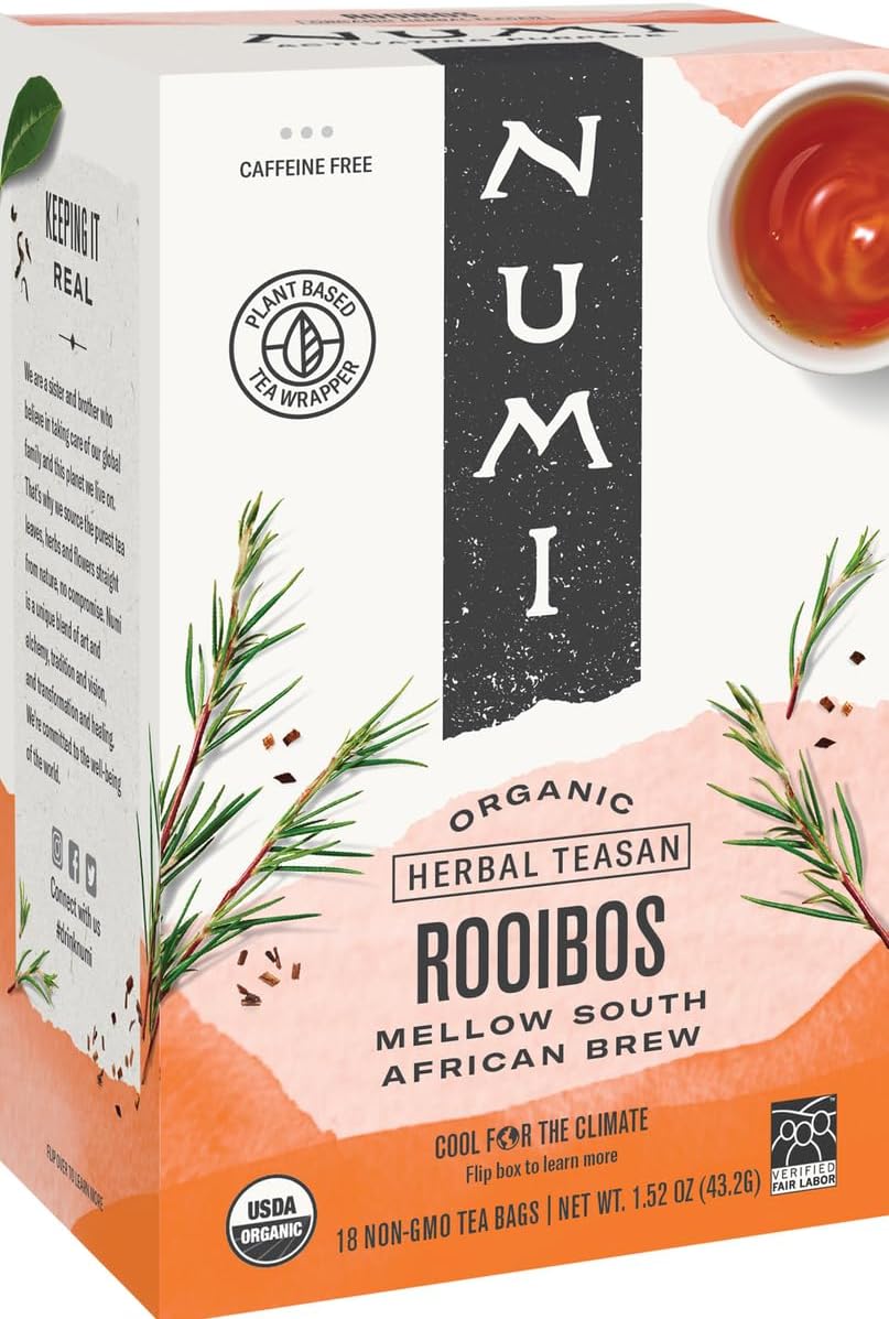 Numi Organic Rooibos Tea, 18 Herbal Tea Bags
