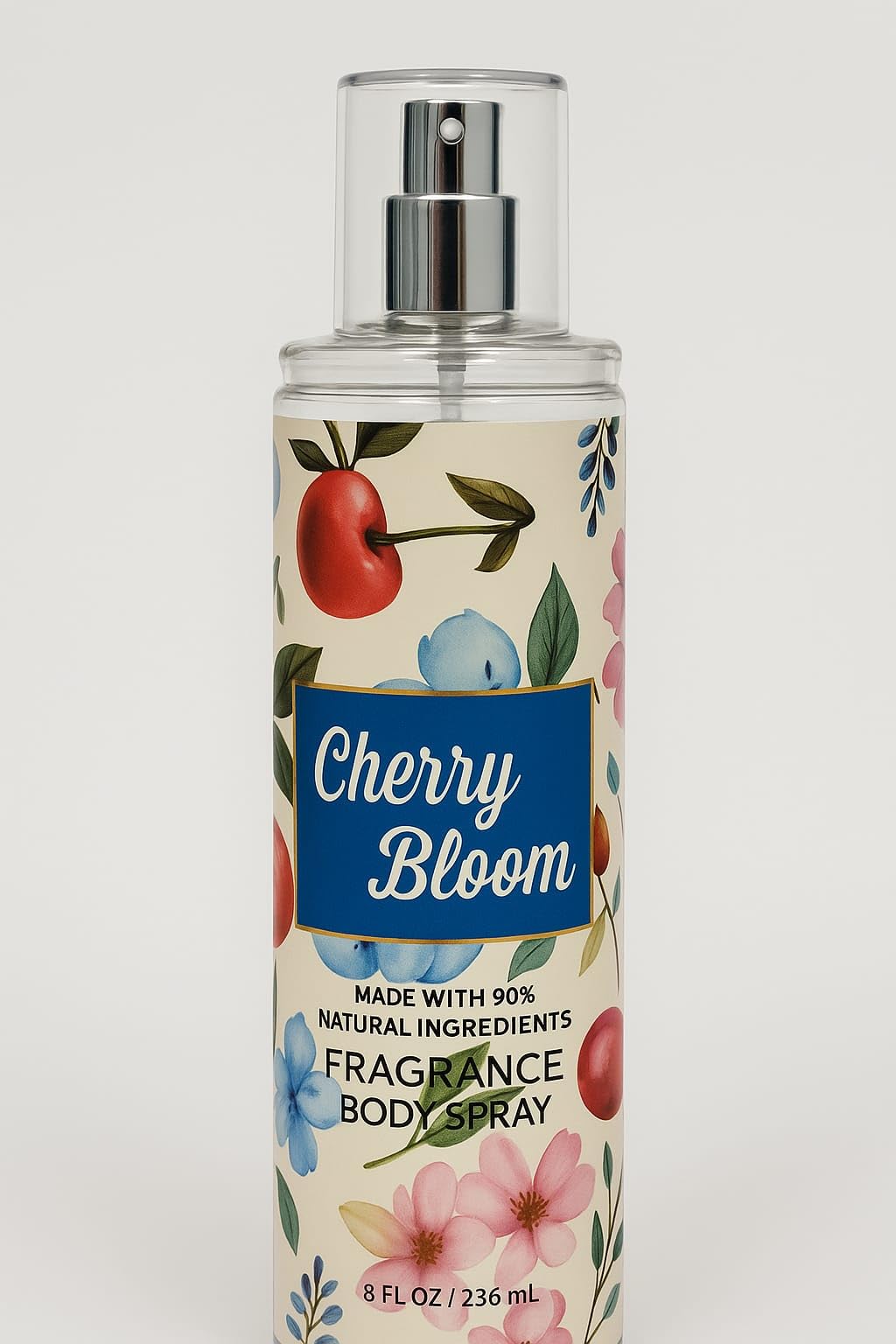 Cherry Bloom Natural Fragrance Body Spray, 90% Natural Ingredients, Floral Design, 8 Fl Oz/236 mL-image-2