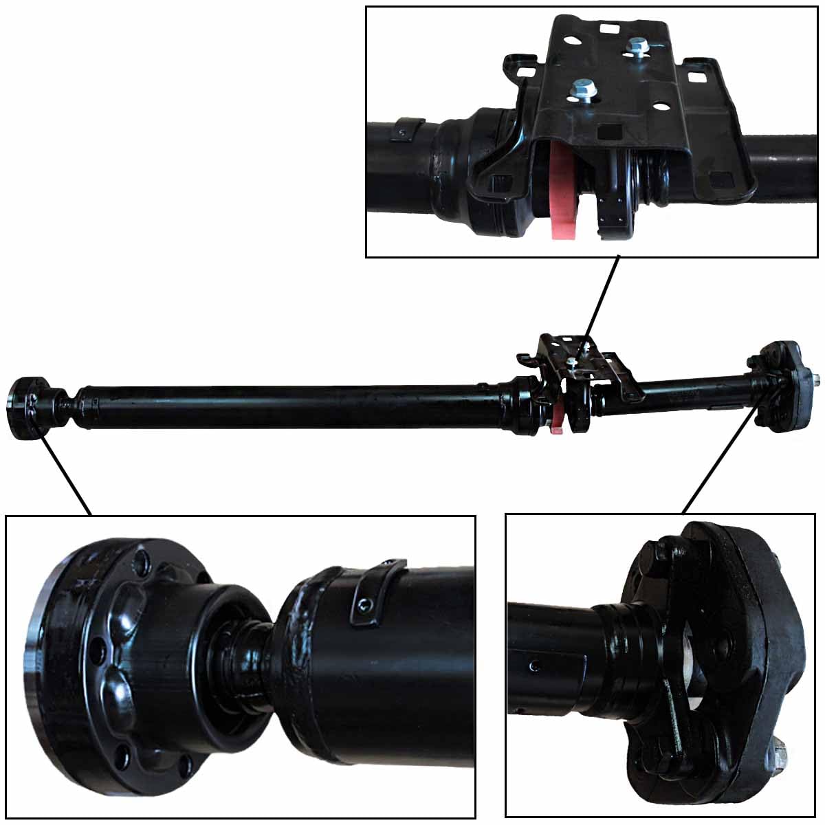 Partsline Arbre de Transmission Arrière 1246 mm compatible avec Cayenne 9PA Touareg 7LA 7L6 7L7 V6 V8 V10 W12 Diesel Essence - 95542102013 7L0521102M