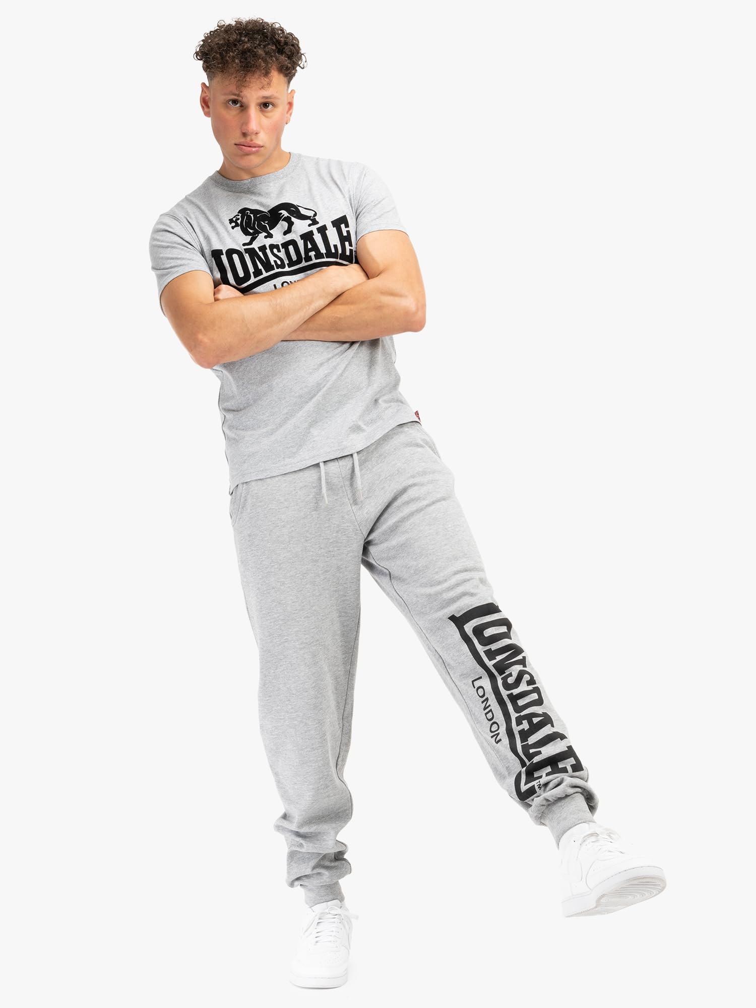 Lonsdale Herren-Jogginghosen, Sweathosen für Fitnessstudio & Freizeit | Elastischer Bund,verstellbarer Kordelzug,gerippte Bündchen,Baumwollmischung Sporthose für Fitnessstudio,Spaziergänge & Alltag