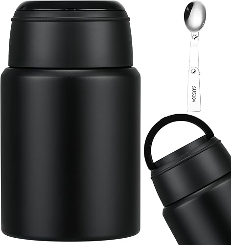 Termo de sopa de 17 onzas para comida caliente para niños, tarro de comida aislado, contenedor térmico de almuerzo de comida caliente, lonchera de