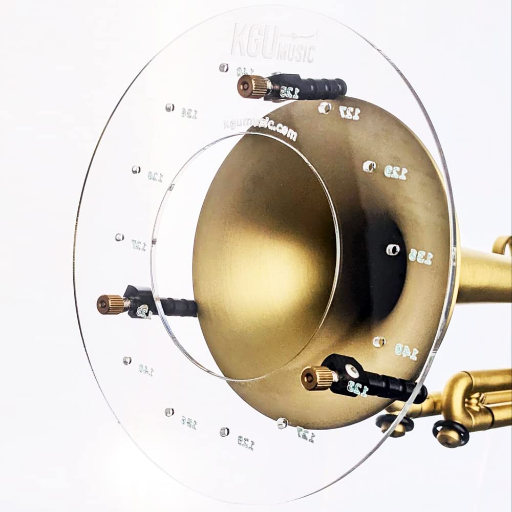 Deflector for Trumpet by KGU Music. Trumpet sound reflector, trumpet mirror, acrylic deflector, acoustic shield for redirecting sound (Trumpet, clear)