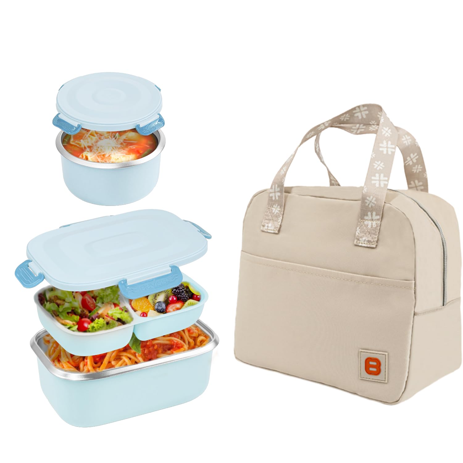 Amazon.com: BEVISS 18/8 Stainless Steel Bento Box, Bento Lunch Box