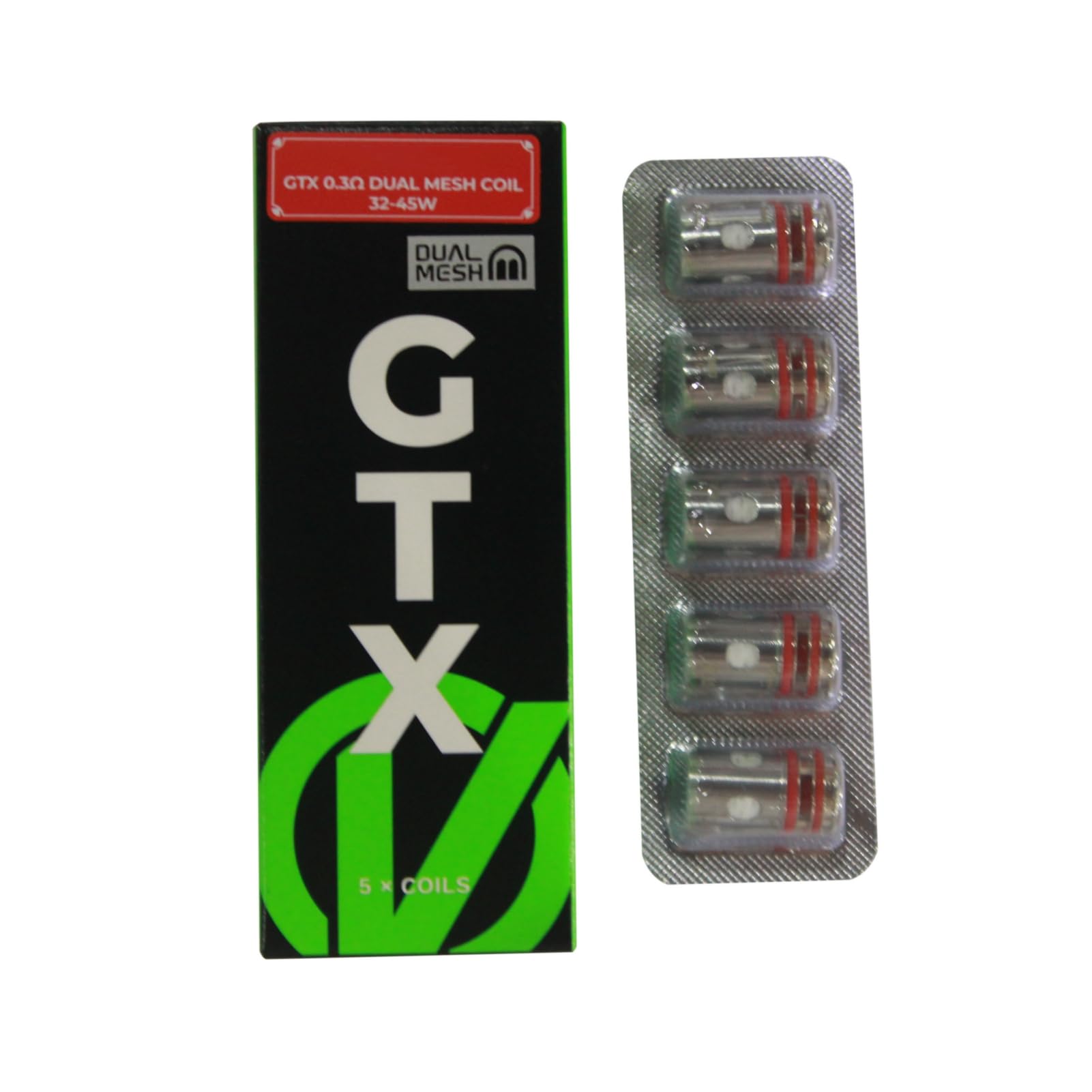 For Vaporesso Resistenza GTX Dual Mesh Coil (0,3 Ω Confezione da 5) [DTL  32-45 W] Adatto per Kit LUXE XR MAX 2/Armour GS/GEN PT80 S/GTX GO 40/LUXE X  