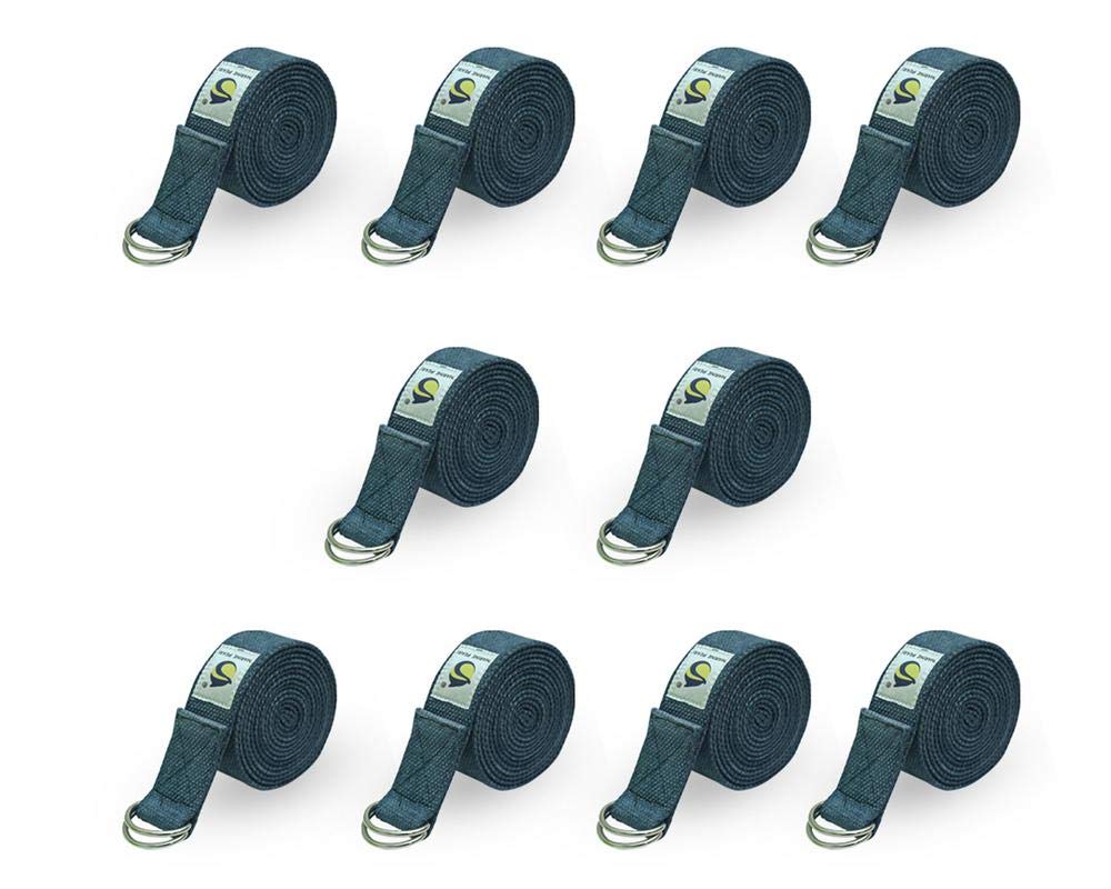 Marine Pearl 8ft Set of 10 Heavy Duty Yoga Strap - Many Stylish Colors, Best for Daily Stretchng, Yoga Pilates, Physical Therapy, Fitness(Grey) (B07T1RR3K4) Amazon Price History, Amazon Price Tracker
