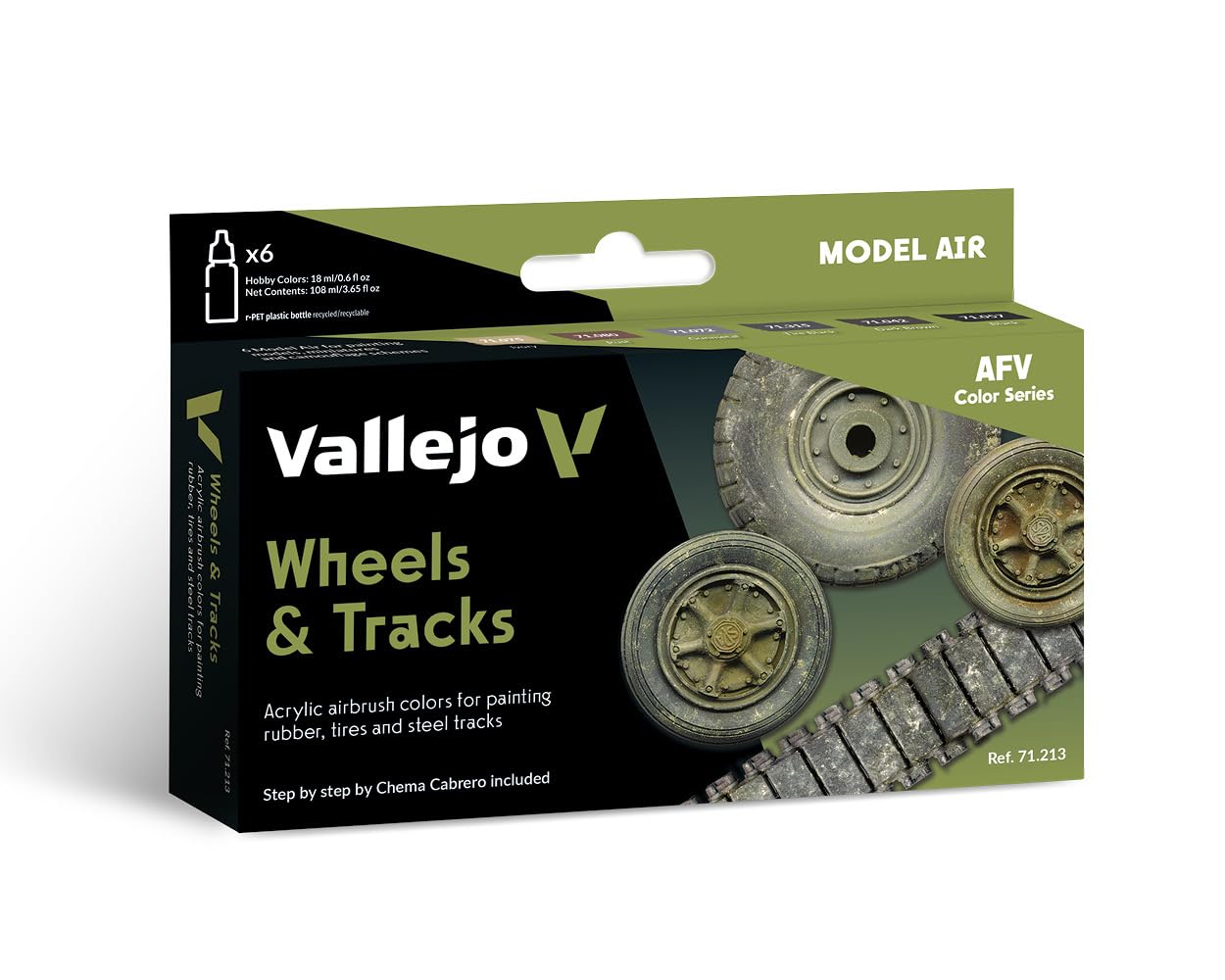 Vallejo Model Air AFV Set 71213 Wheels & Tracks (6)