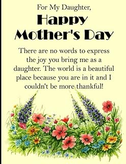 My daughters first mother s day notebook with Glossy Cover | Wide-Ruled 120 Pages |Perfect gift, Children, Students, Event, Friends , Family Paperback