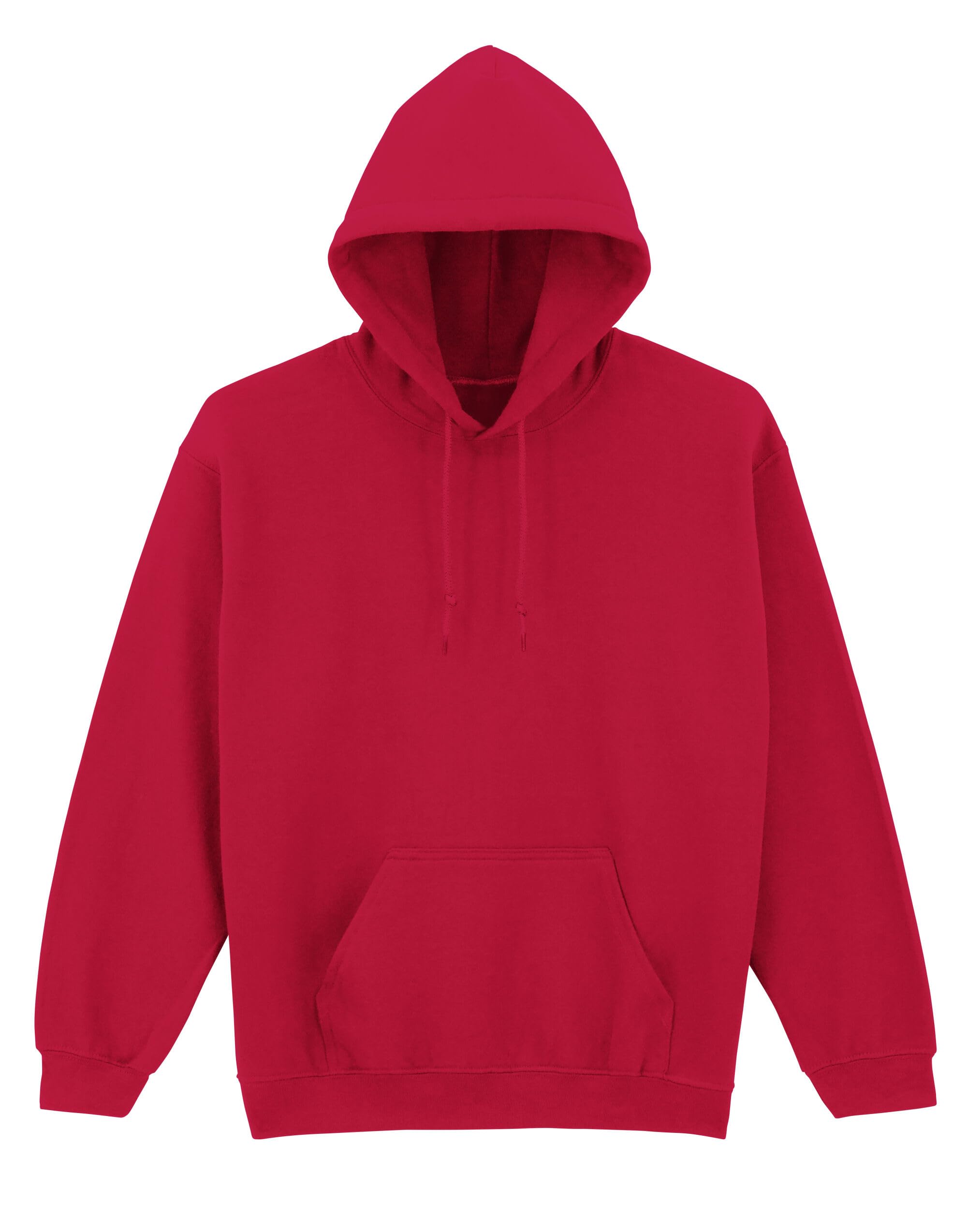 COOZO Men's Classic Hooded Sweatshirt – Cherry Red - L