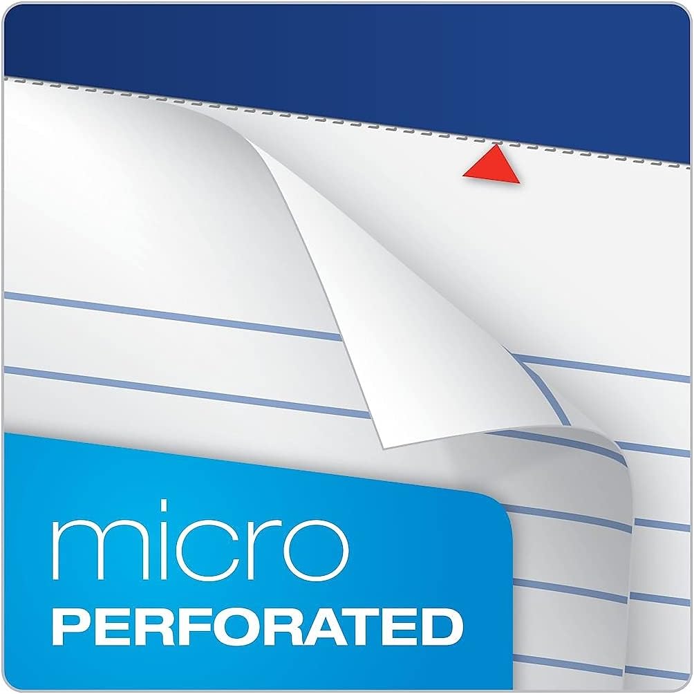 Ampad 20322 Perforated Writing Pad, 8 1/2 x 11 3/4, White, 50 Sheets (Pack of 12)