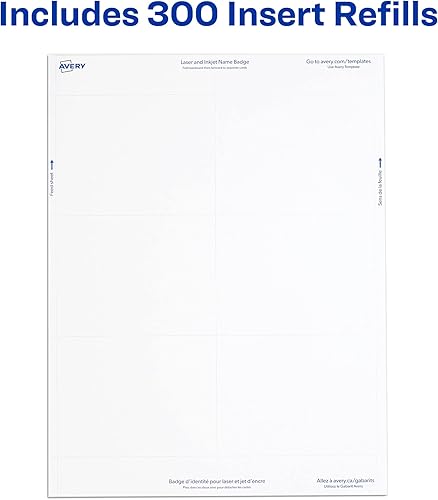 Miniatura 4 de Avery repuestos para etiquetas de nombre, 3 pulgadas x 4 pulgadas, caja de 300 (5392), Blanco Paquete de 10
