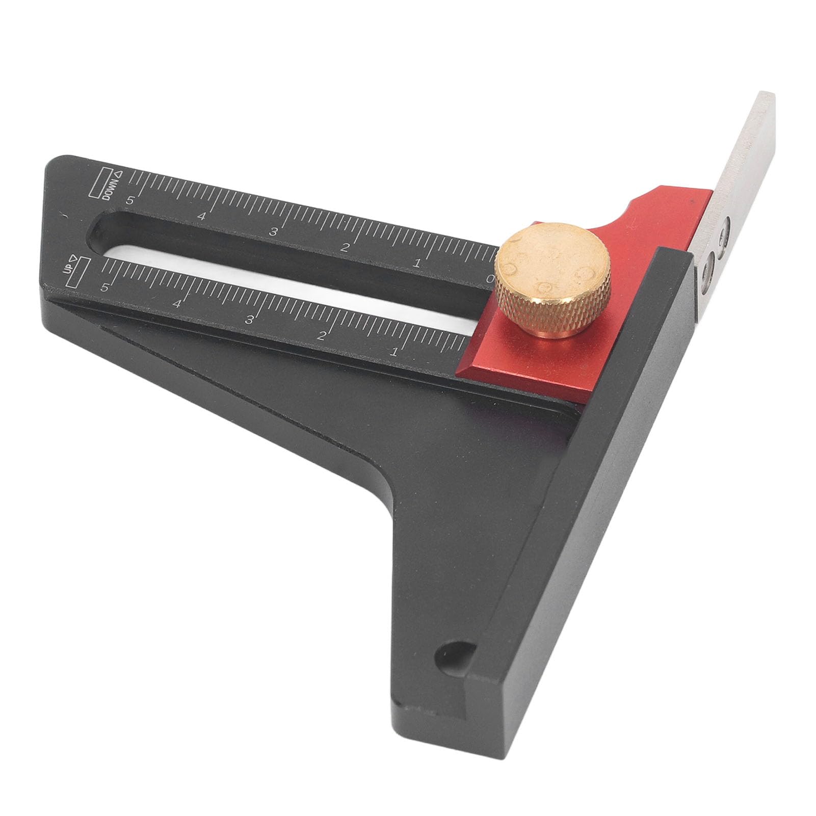Jauge de Hauteur de Précision en Alliage d'Aluminium pour Table de Scie, Altimètre de Mesure du Travail du Bois, Plage 0-50 mm