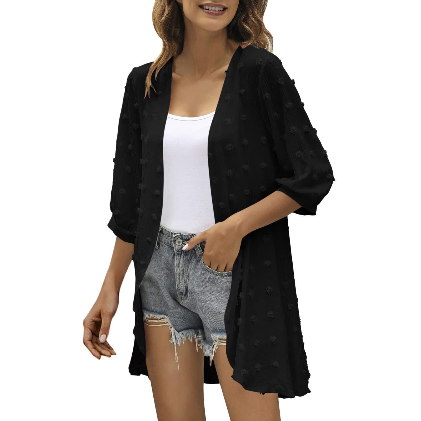 Bolero seda chaleco corto mujer fluido que transforma tu ropa 8