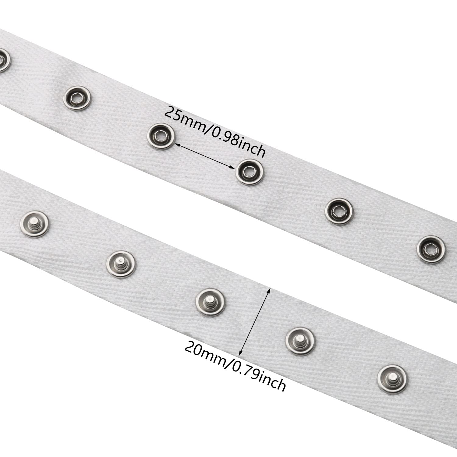 Amazon.com: Snap Button Tape Trim ZCZQC 2 Yards 20x5mm/0.790