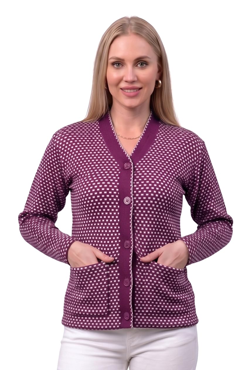 Women's Stylish Plus Sizes Cardigan Sweater | Premium Knit Button-Down Full Sleeve Winter Wear Cardigan for Women-picture-26