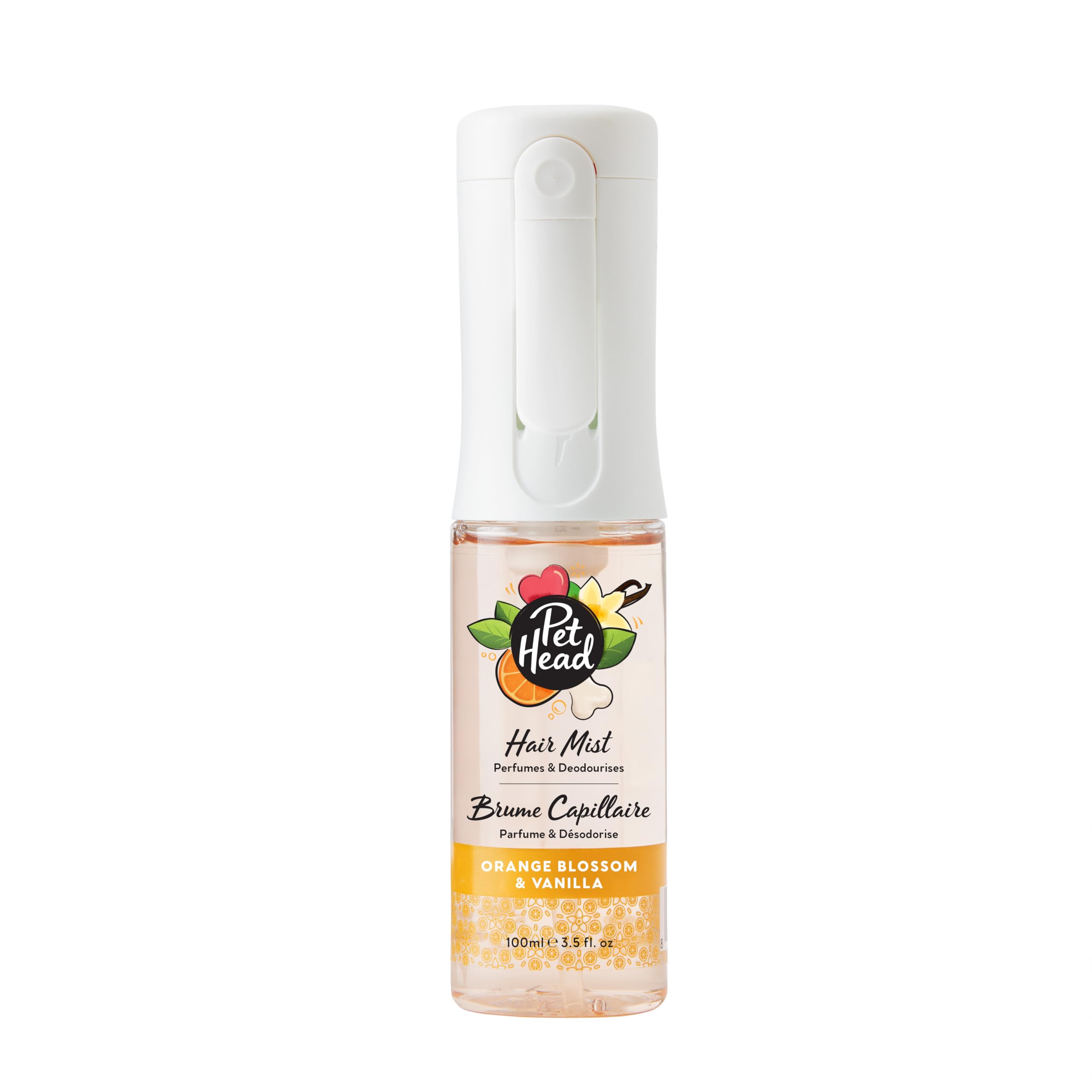 Pet Head Dog Hair Mist | Orange Blossom & Vanilla Fragrance | Perfumes and Deodorises | Long-Lasting & Alcohol-Free Formula | Dog Deodorant Spray for Smelly Dogs | 100 ml