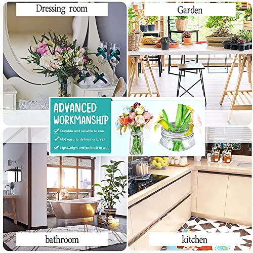 8 Pieces Mason Jar Flower Insert Lid Mouth Metal Flower Lid Insert Flower Organizer For Regular Mouth Mason Canning Jars #TOP5