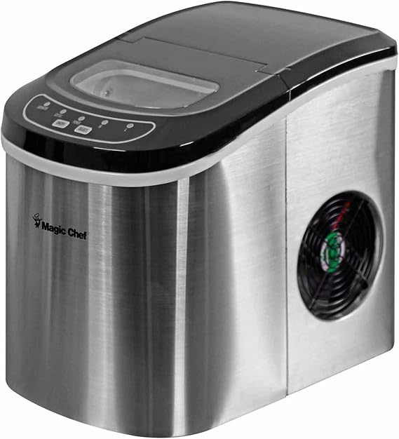 Magic Chef MCIM22ST 27 lb Ice Maker Stainless Steel