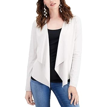 ivory open front cardigan