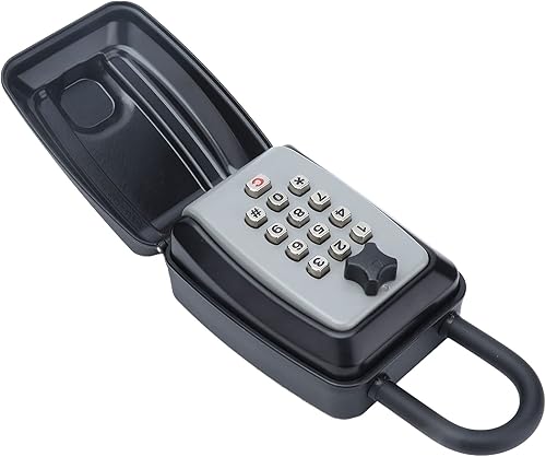 Miniatura 6 de VTOSEN Large Capacity Key Lock Box - Wall Mounted Key Locks Storage Box with 4 Digit Combination, Alloy Password Lock - Secure Key Box Safe with