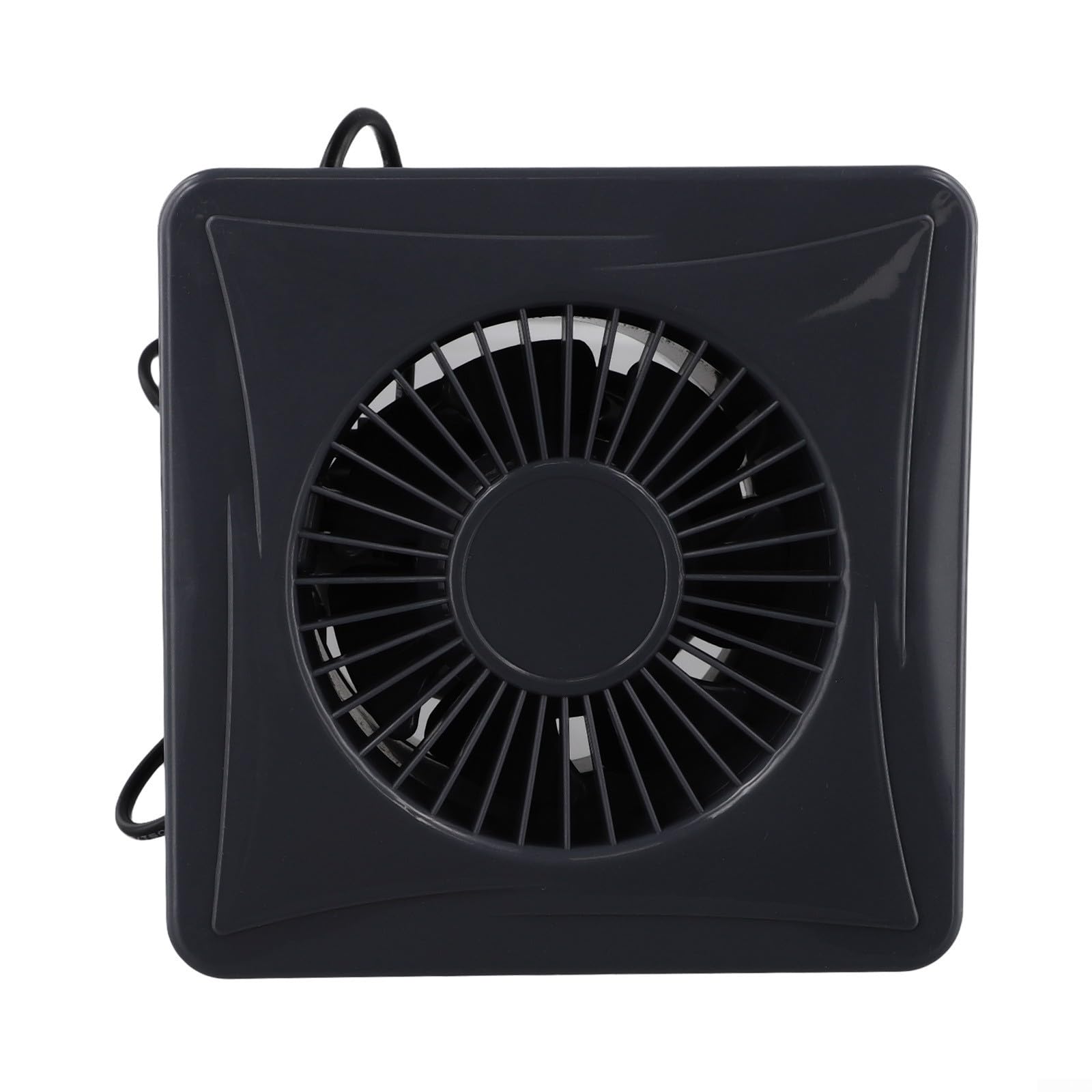 Presa d'aria a energia solare da 12 V per ventilatore a parete con struttura in ABS resistente al fuoco, pala della ventola potenziata e motore in rame a risparmio energetico (4 pollici)