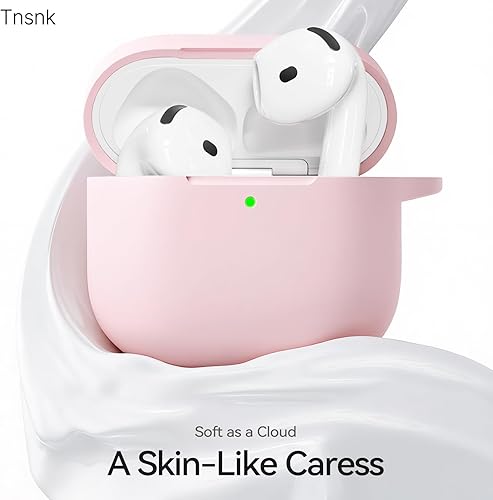 Miniatura 2 de Funda para AirPods 4, color rosa con kit de limpieza, funda de silicona suave para Airpod 4, compatible con Apple Airpods de 4ª generación 2024,