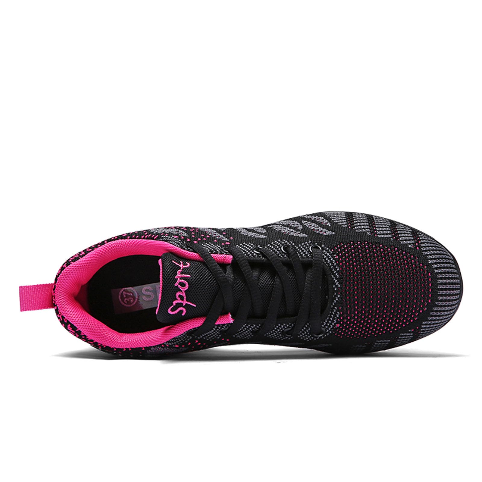 SECHRITE Chaussures de Danse Femme Baskets et Chaussures de Jazz Danse Sport Semelle Fendue Modern Athletic à Lacets Maille Sneakers