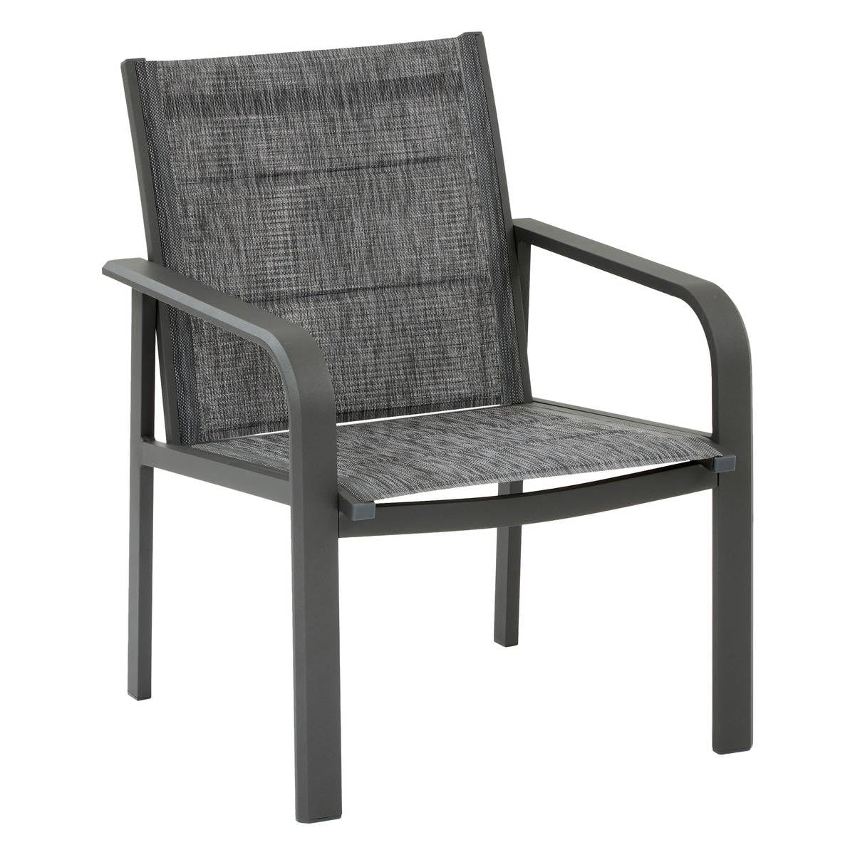 Hespéride Salon de Jardin Piazza 4 Places Gris Graphite