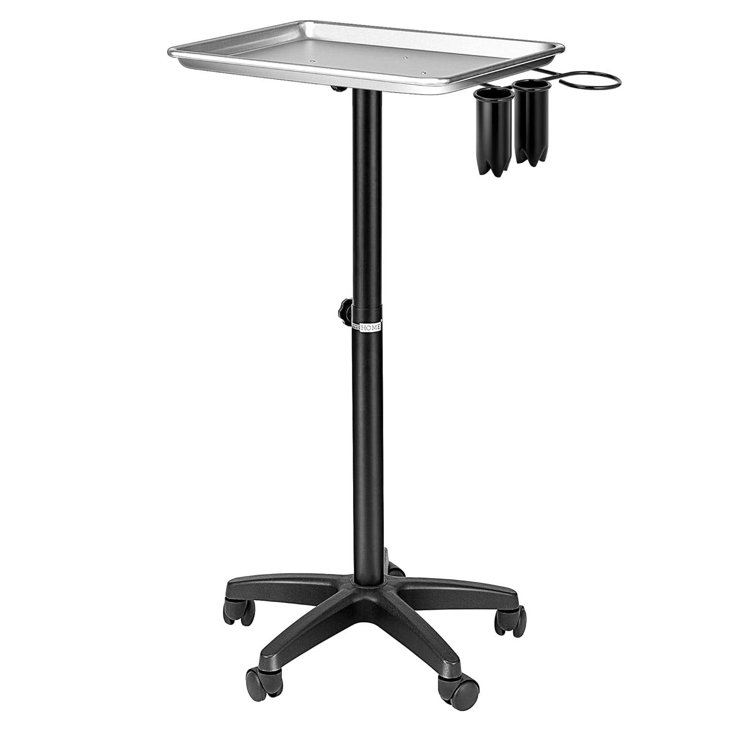 VIVOHOME Rolling Aluminum Medical Salon Instrument Tray Station Mobile Spa Hair Color Service Cart with Accessory Caddy : Beauty & Personal Care