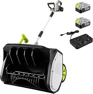 DEKOPRO 40V 17-Inch Cordless Snow Blower with Adjustable Chute